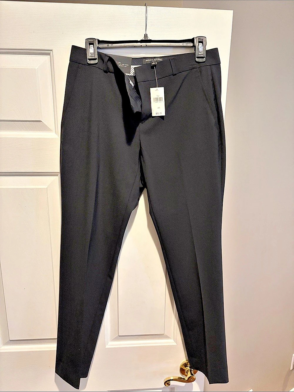Women’s Banana Republic Ryan Machine-Washable Italian Wool Slim-Straight Pant Bl